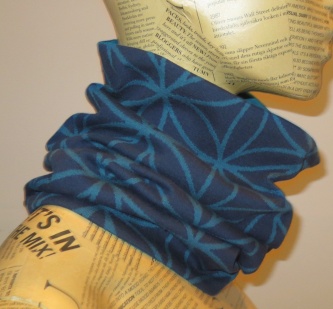 Scarf blue flower of life