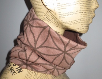 Scarf brown flower of life