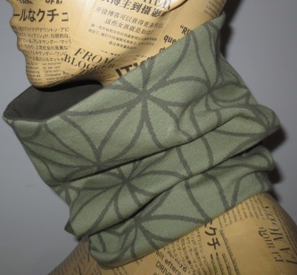Scarf olive green flower of life