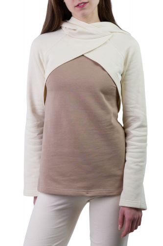 Mayla Pullover off white-taupe